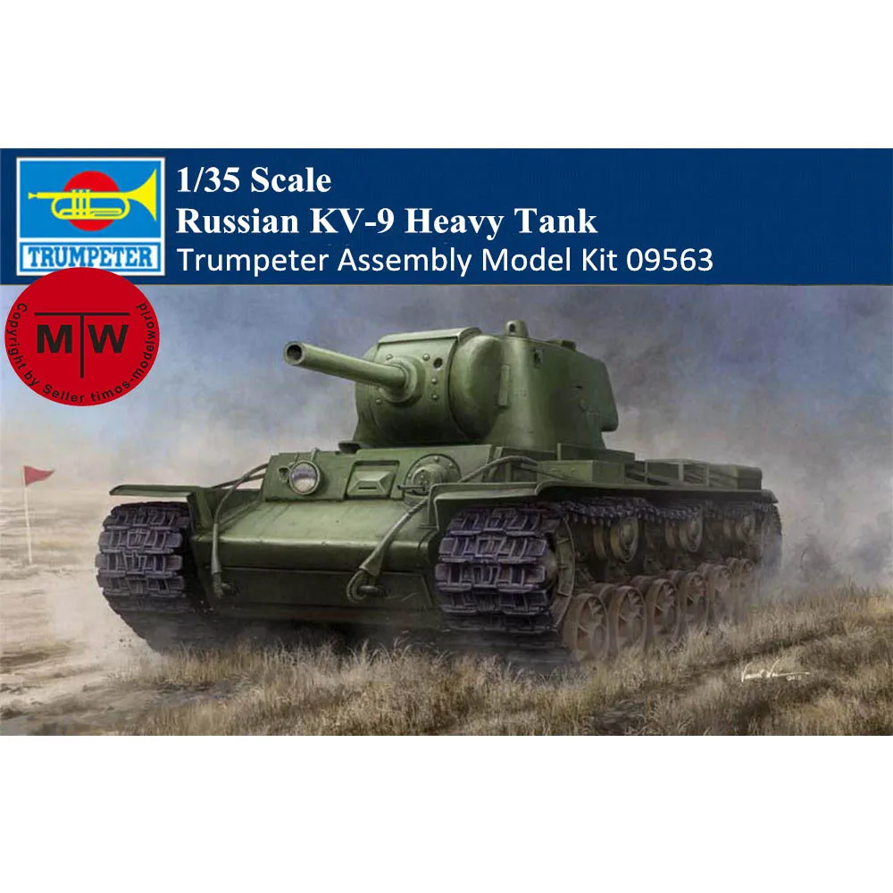 

Trumpeter 09563 1/35 Scale Russian KV-9 Heavy Tank Armor Plastic Assembly Model Kits