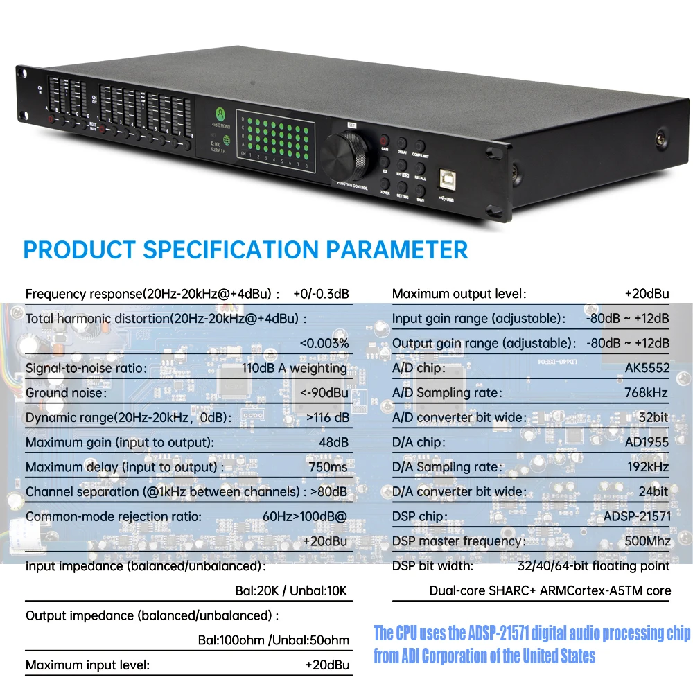 Audio Processor Paulkitson LD Series Professional Digital Audio Processor 32bit Driverack Audio Processor DSP With Fir Speaker Management System