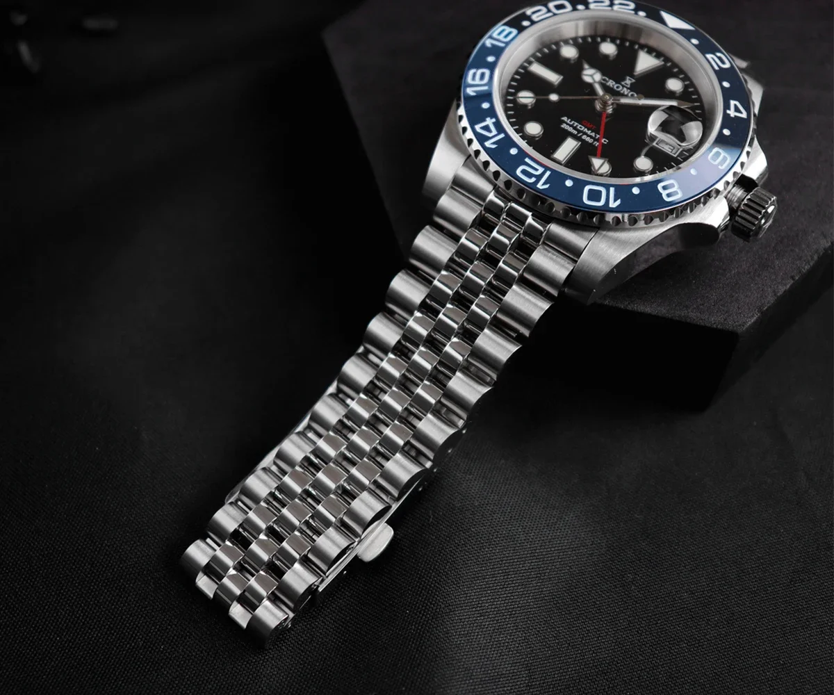 Cronos L6020 GMT Fully Automatic Men's Watch Bi directional bezel