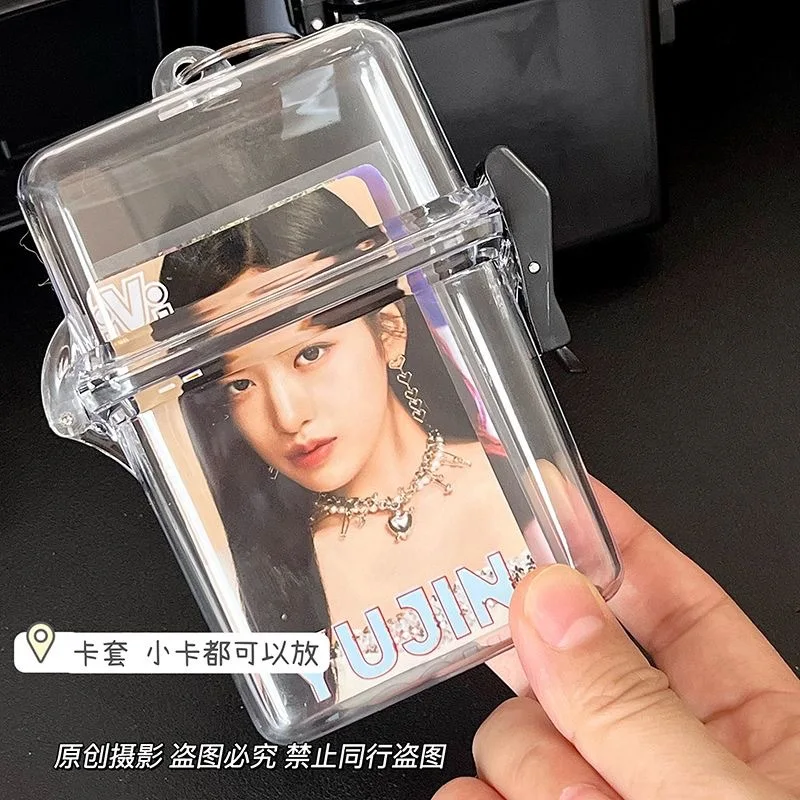 Ins 아이돌 사진 카드 보관함, 장식 사진 카드 보관함, 방수 사진 그림 수집, 거치대 메시지 정리함