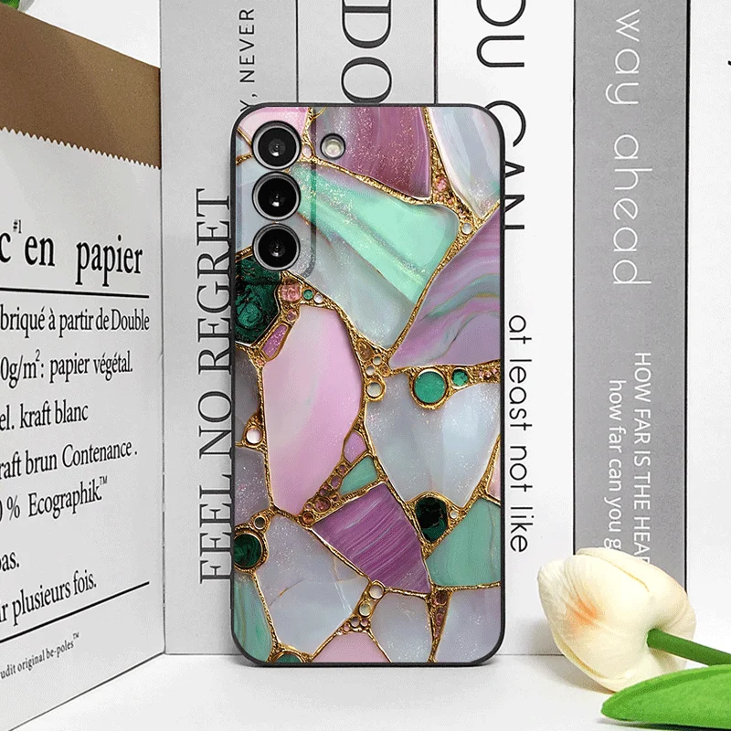 Elegant Green Marble Texture Phone Case - Frosted Soft Cover