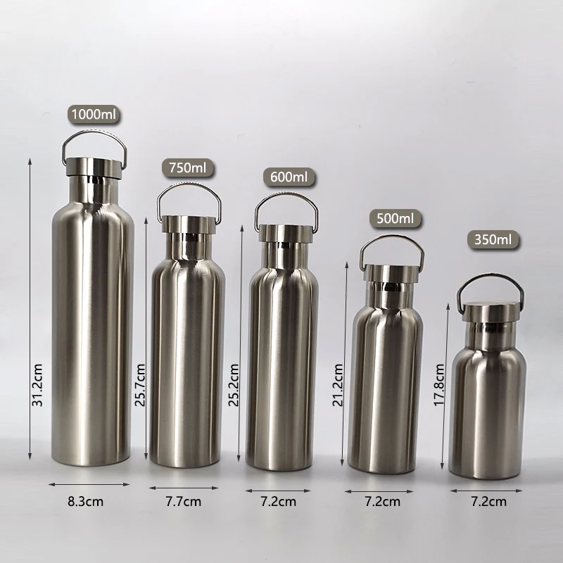 Water Bottle 350/500/750/1000ml Double Wall Stainless Steel Water Bottle Thermos For Sport