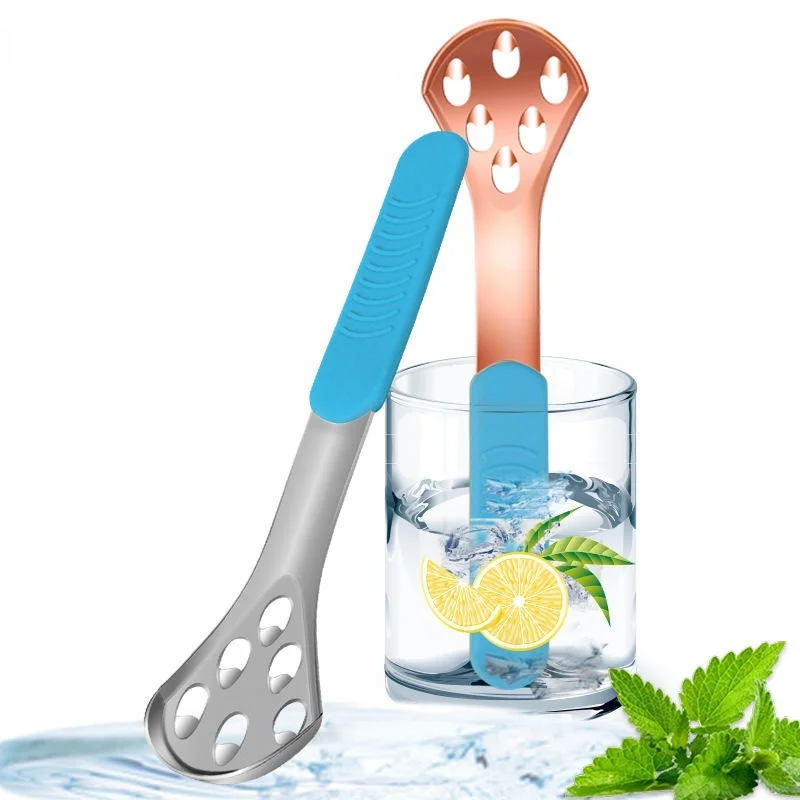 

1PCS Stainless Steel Tongue Scrapers Bad Breath Treatment Tongue Cleaner Fresh Breath Oral Health Care for Adults