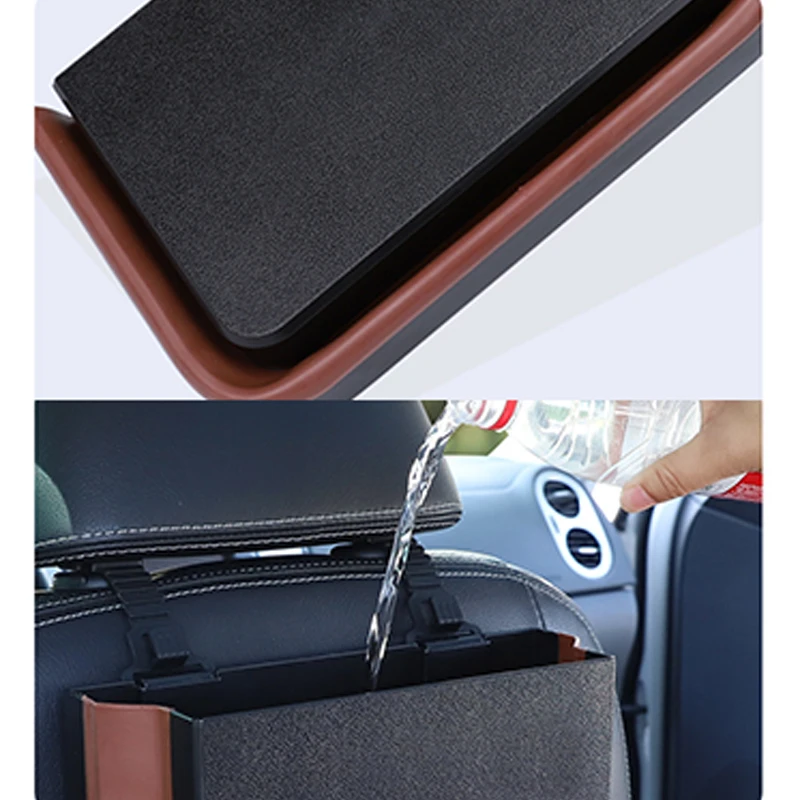 Car Vehicle Garbage Can Foldable Storage Bucket Waterproof Umbrella Water Cup Snack Storage Box Auto Interior Accessories