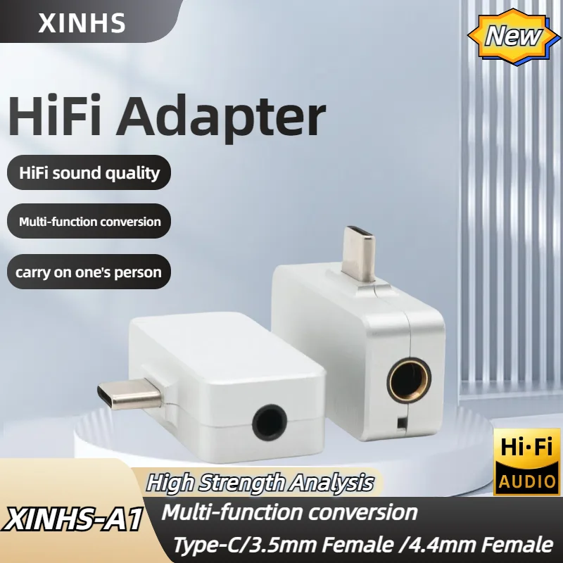 XINHS-A1 Portable Multi-Function Adapter Typec/3.5mm/4.4mm HiFi Balanced Decoder