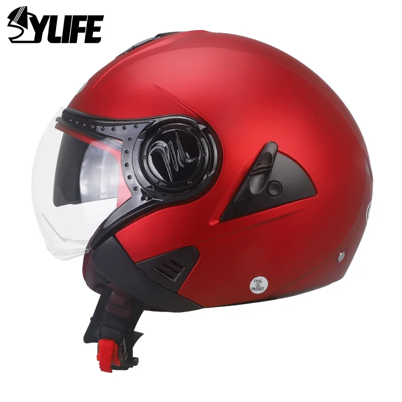 Motorcycle Helmet Casco Moto Double Lens Open Face Electric Scooter Helmet Men Women Four Season Motorbike Bicycle Racing Helmet