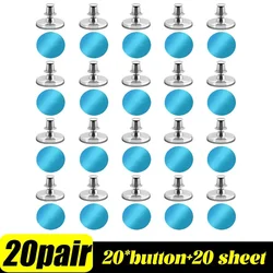 Magnetic Wall - Mounted Curtain Closure Set - Detachable Metal Buckle Fasteners - 17MM (20 pair)