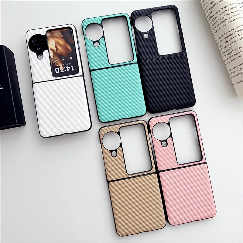 

Vertical Stripe Phone Case For OPPO Find N3 Flip Protective Cover Shell