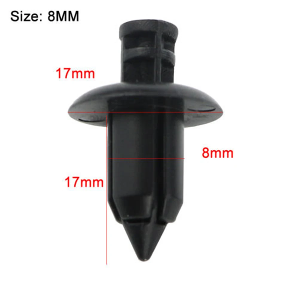 Motorcycle Fairing Clips 6mm/7mm/8mm Universal Plastic Rivet Fasteners Uses for Honda Yamaha Suzuki Kawasaki Models 20 Pcs