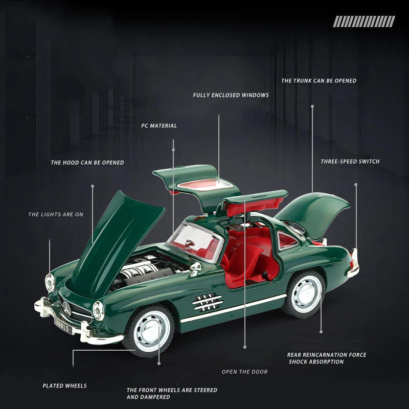 1:32 Mercedes Benz 300SL Alloy Classic Vintage car Model Car Model
