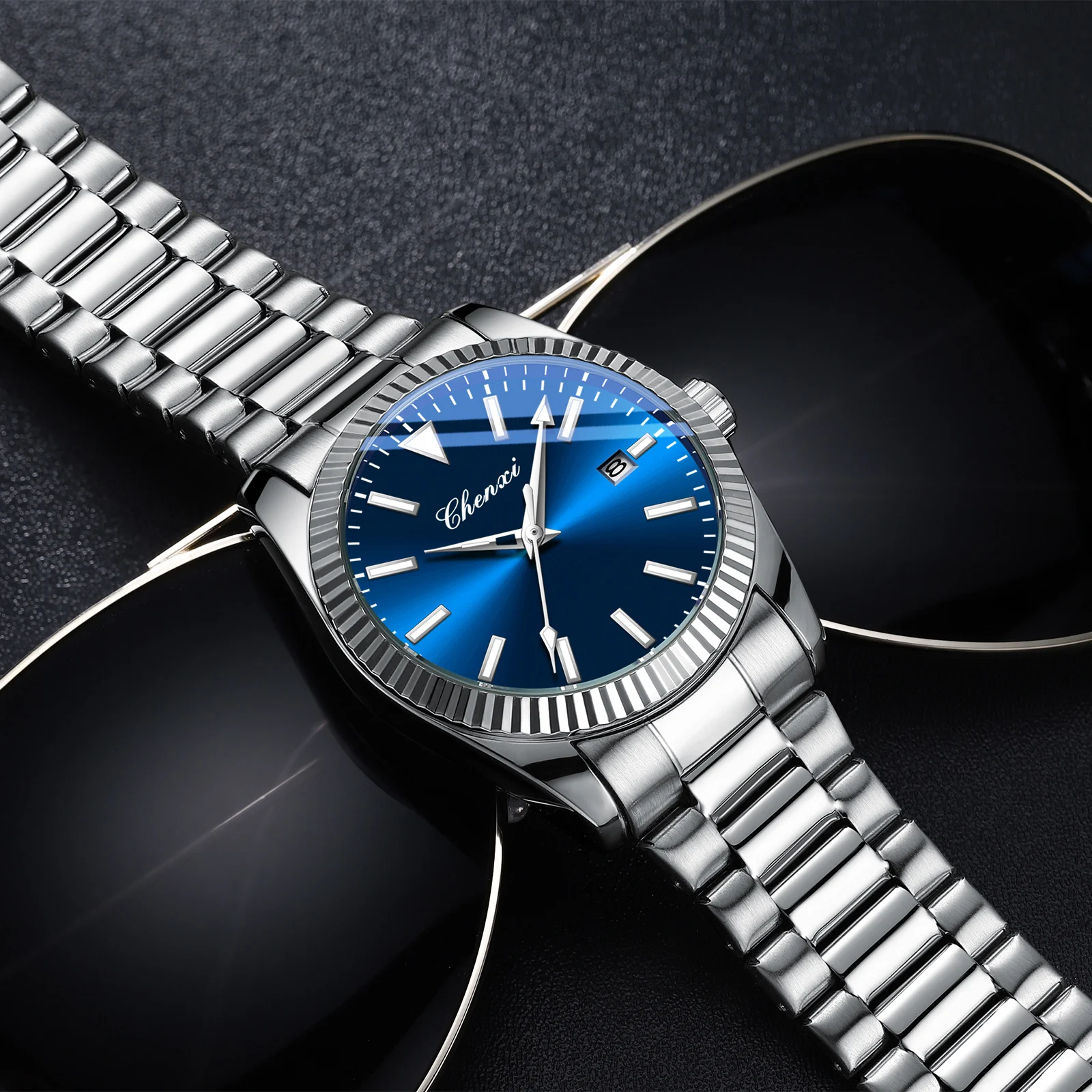 Luxury Classic Automatic Watch For Man 40mm High Quality Luminous Waterproof Calendar Stainless Steel Mechanical Watches CHENXI