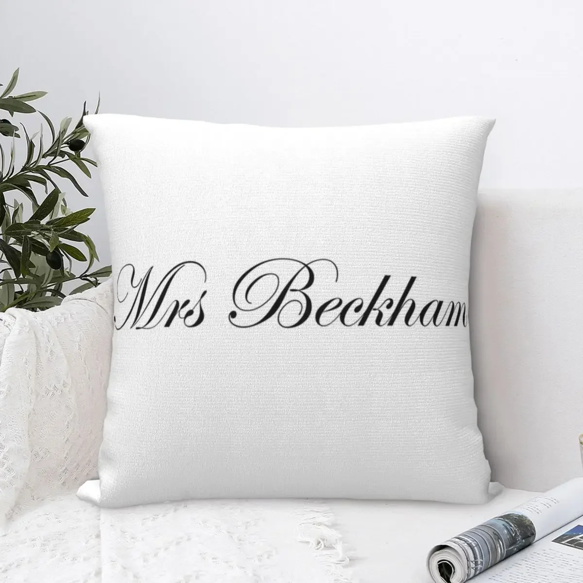 

Mrs Beckham Square Pillowcase Cushion Cover Decorative Pillow Case Polyester Throw Pillow cover For Home Sofa Living Room
