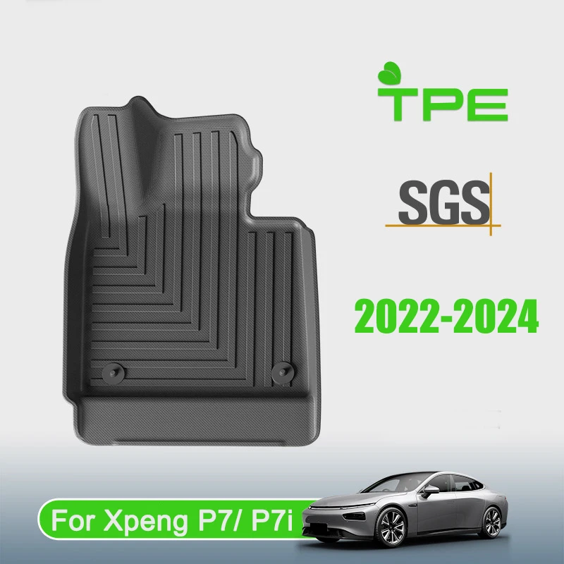 

for Xpeng P7 P7i 2022 2023 2024 Floor Mats TPE Car Mats Waterproof Non-slip Foot Pads