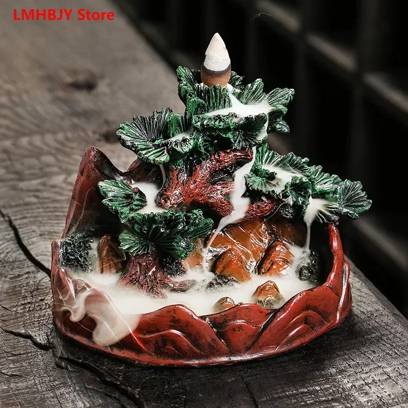 

Рождественская курильница из смолы, курильница с обратным потоком, креативная курильница из сосны, курильница с обратным потоком, украшение для дома