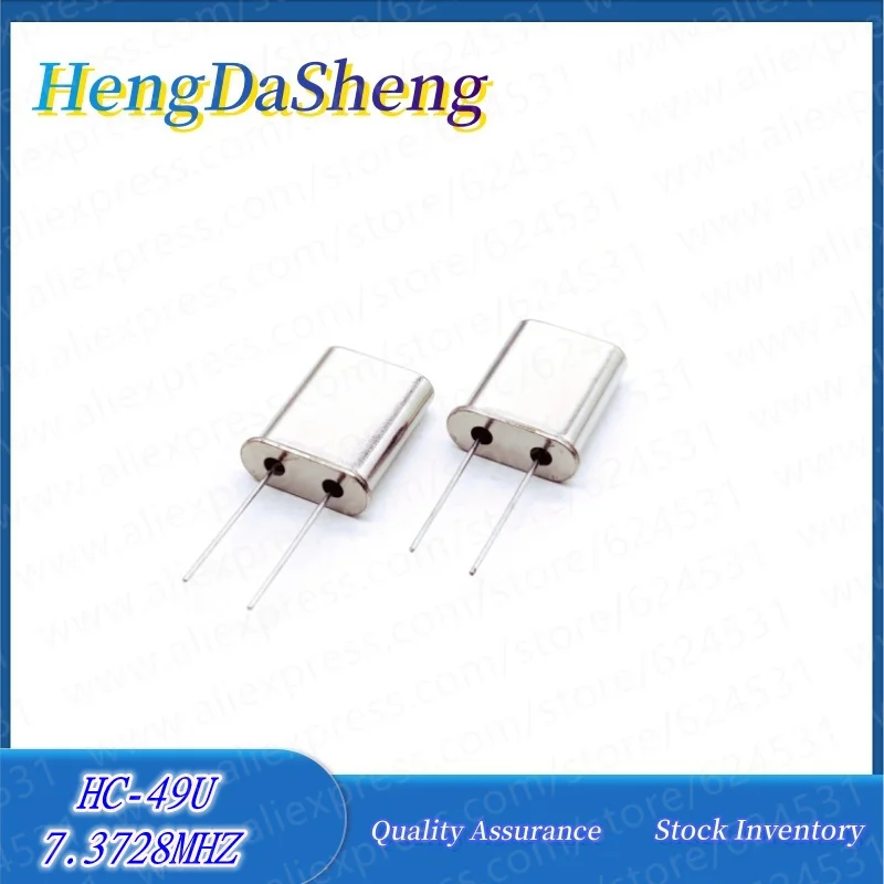 20Pcs/Lot Quartz Crystal Resonator U-type 7.3728MHZ 7.3728MHC-49U Passive Oscillator DIP-2