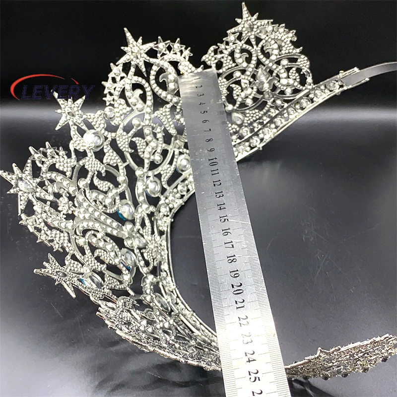 Tiara in oro rosa con zirconi, corona nuziale in cristallo, copricapo da ballo - Italia