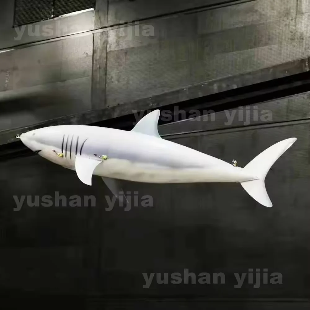 2.2m Inflatable Air Swimmer Dolphin Helium Balloon Flying Dolphin Cartoon With Remote Control For Event Party