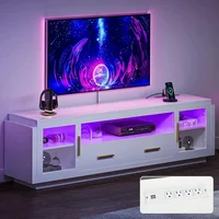YITAHOME TV Stand for TVs up to 75" w/LED Power Outlets, Modern Entertainment Center Media Console Table 1
