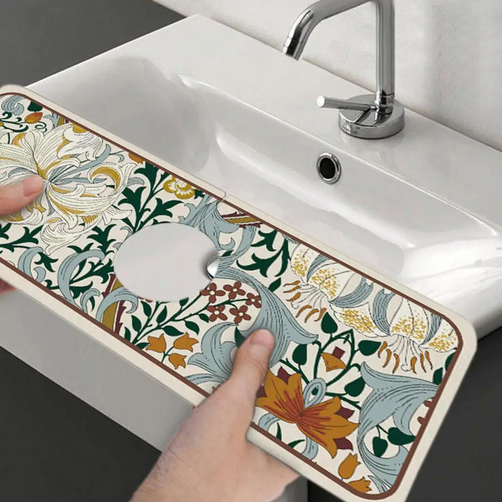 Countertop Water Accumulation Prevention Super Absorbent Kitchen Sink Splash Guard Drain for Fast for Bathroom for Countertops