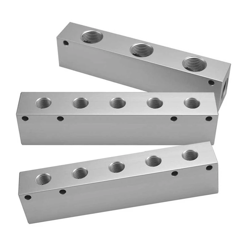 ตัวแยกลมแบบต่อเร็ว ขนาด 36x27 มม. ข้อต่อ G1/2 นิ้ว และ G1/4 นิ้ว สำหรับระบบนิวเมติก  ทำจากอะลูมิเนียม 1