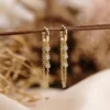 Boucles d'oreilles à pampilles en forme d'étoile incrustées de zircon cubique pour femmes et hommes, élégantes, géométriques, rondes, bijoux polyvalents