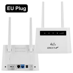 High - Speed 4G LTE Wireless Router with Dual Antennas and SIM Card Slot (EU Plug)