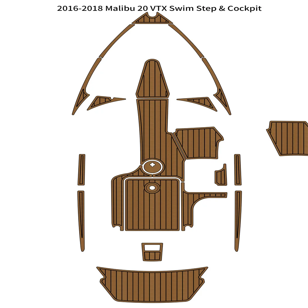 

2016 - 2018 Malibu 20 VTX, подставка для плавания и кабины, лодка EVA, настил из тика 1/4 дюйма, 6 мм