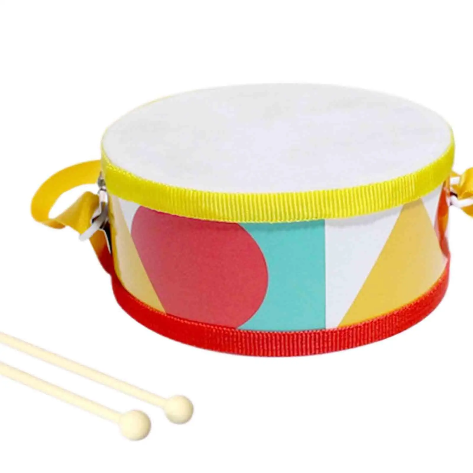 Montessori Toy Hand Drum Exercise Game with Strap Double Sided Drum Bass Drum Montessori Toy Hand Drum Exercise Game with Strap Double Sided Drum Bass Drum