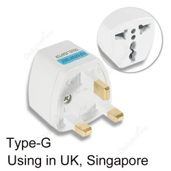 Universal Plug Adapter for UK, Singapore, and Malaysia - European/US/AU to British Power Converter for Travelers