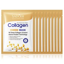 10-Pack Collagen-Infused Anti-Aging & Brightening Face Masks (10pcs)