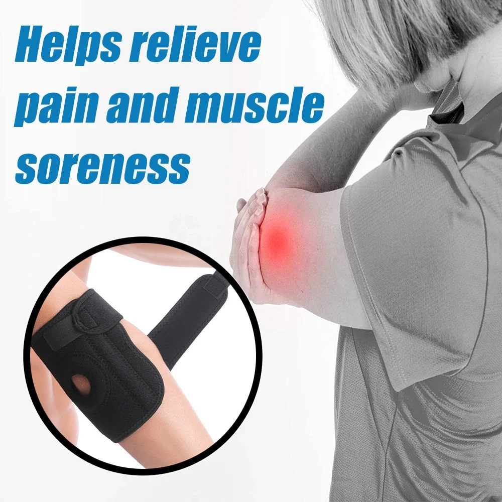 Elbow Brace 1Pcs Adjustable with Dual Stabilizers Breathable Training Wrap Arm Band Reversible