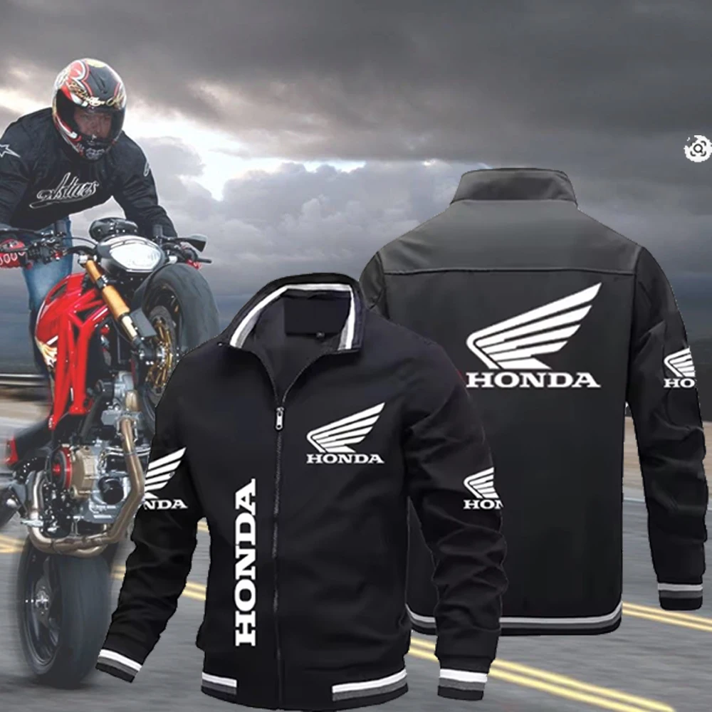 Honda Red Wing Logo Printed Jacket, Outdoor Sports Racing Suit