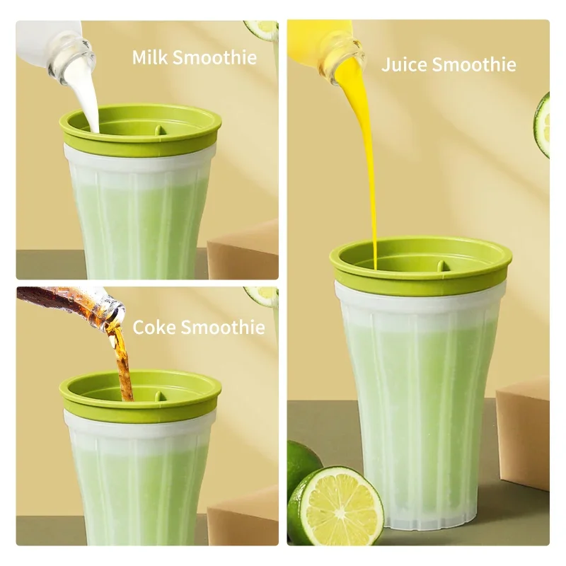 Summer Squeeze Homemade Milkshake Bottle 150mL Pill-proof Smoothie Cup Pinch Fast Cooling Magic Cup Ice Cream Slushy Maker