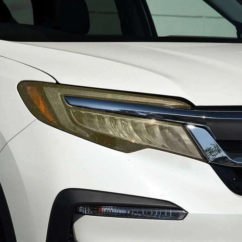 

For Honda Pilot 2015 2016 2017 2018 2019 Accessories Car Headlight Protective Film Transparent Black TPU Sticker