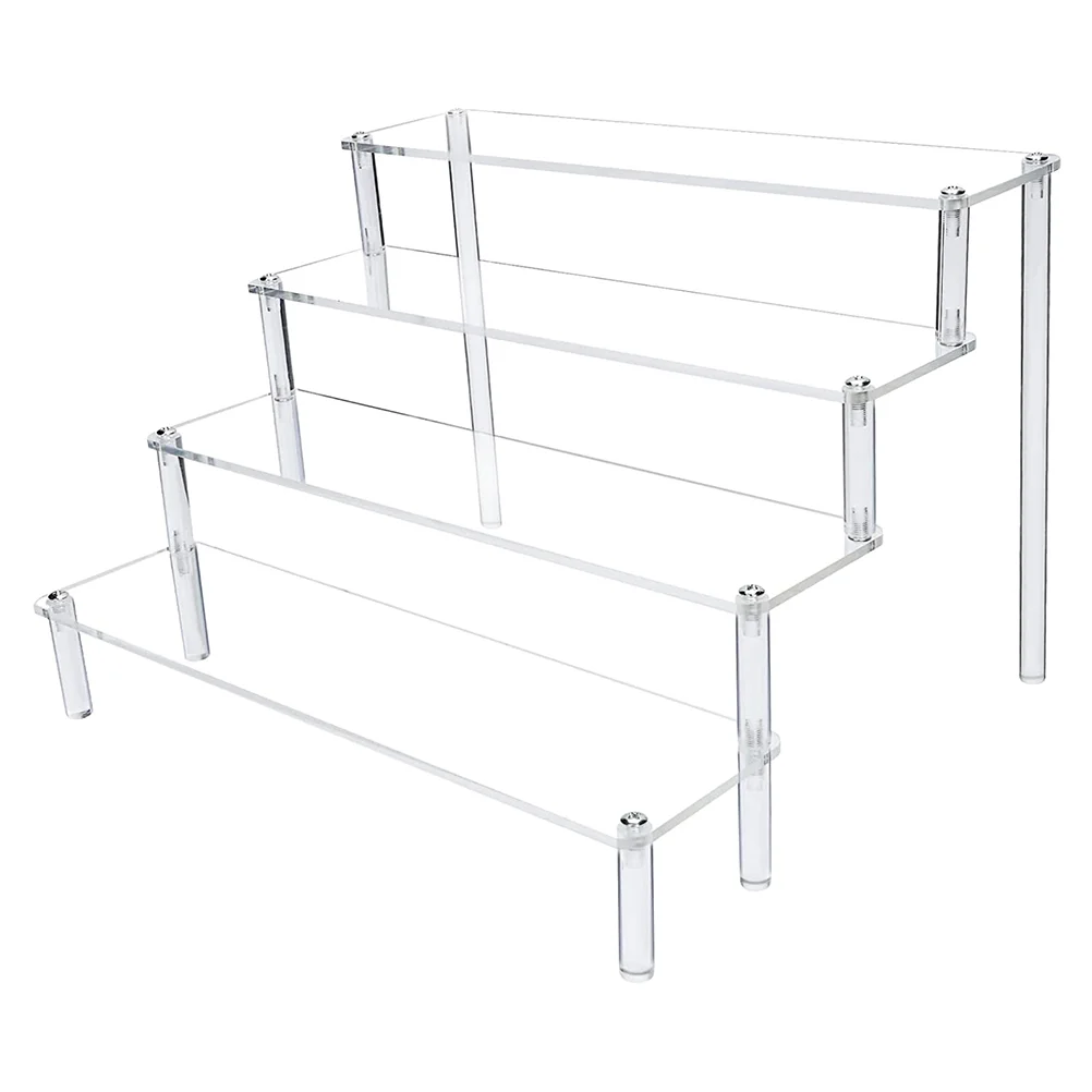

Acrylic Display Stand Detachable Ladder Shelf Car Model Display Rack Four-layers Storage Holder