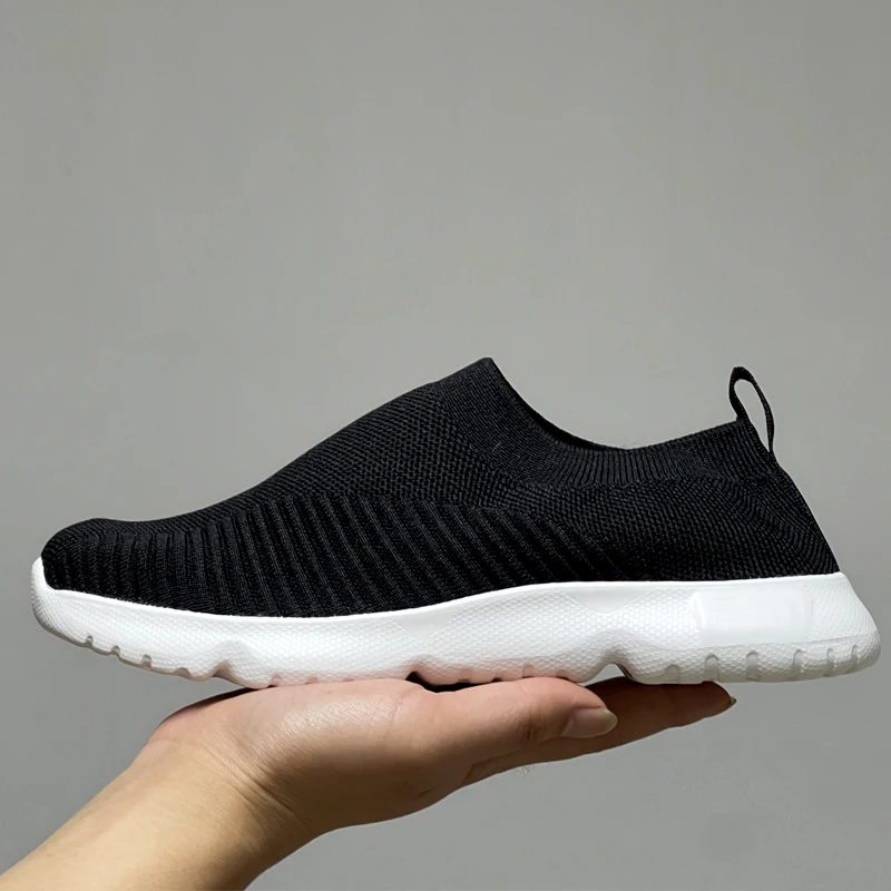 Women Shoes Knitting Sock Sneakers Women Spring Summer Slip On Flat Shoes Women Plus Size Loafers Flats Walking Shoes 2024 6