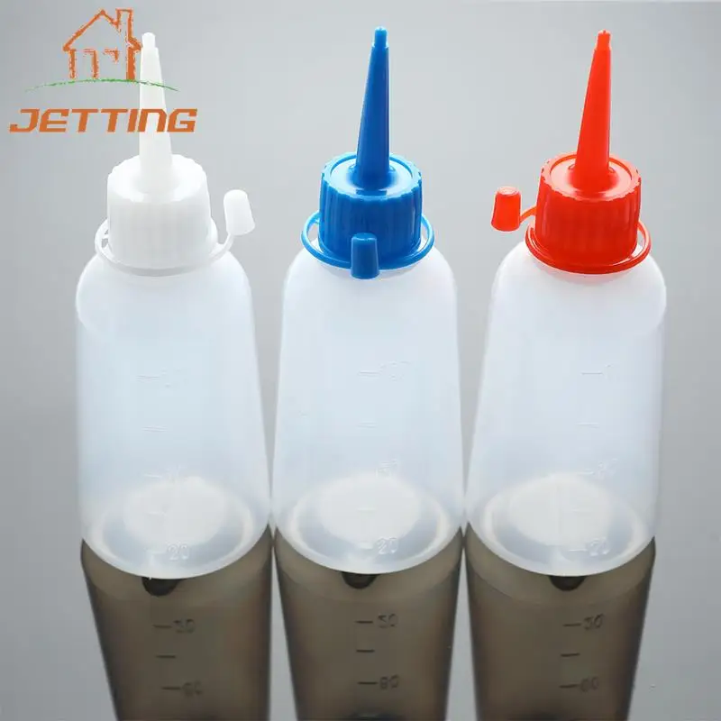 100ml Plastic Clear Tip Applicator Bottle Plastic Squeeze Bottle With Tip Cap For Crafts Art Glue