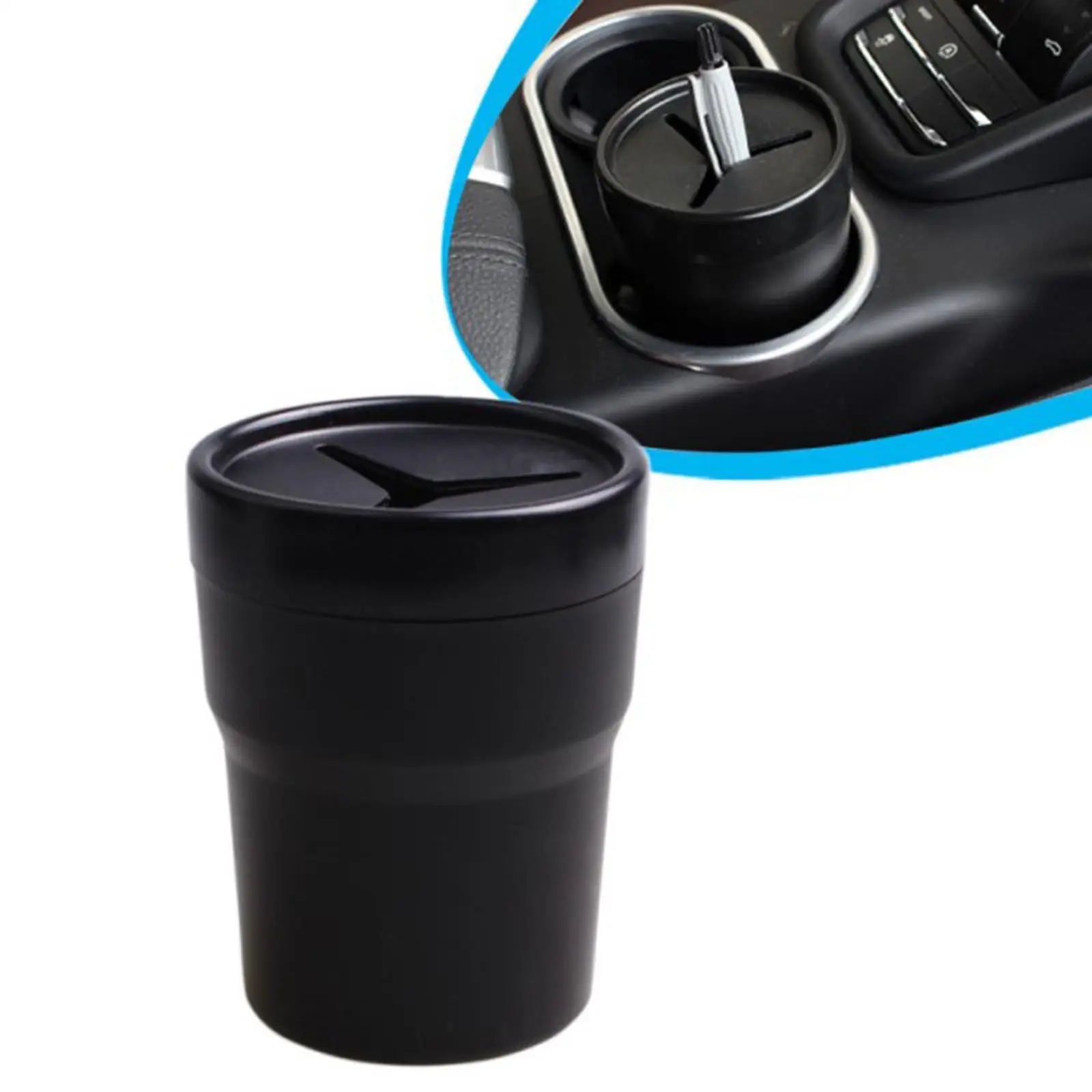Car Trash Can Bin Leak-Proof Car Waste Basket Coin Holder Fit for