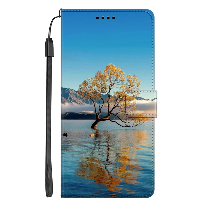 Cartoon Magnetic Wallet Leather Flip Case - Stand and Card Holder Design