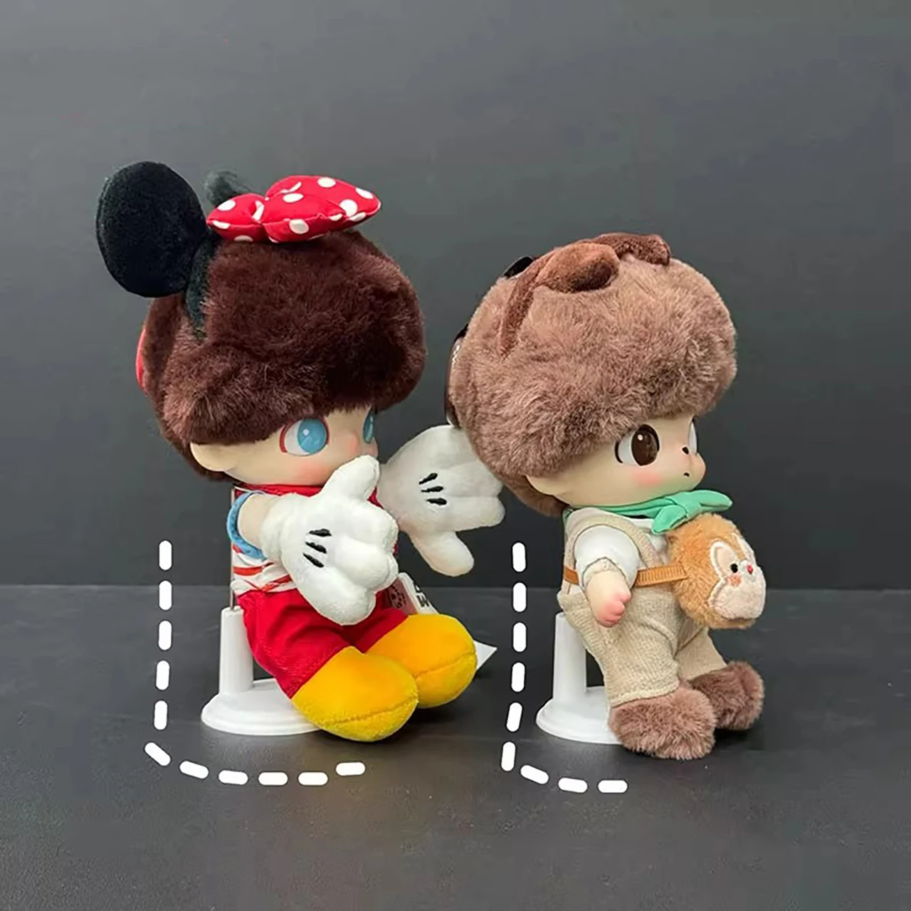 Adjustable Plush Doll Holder Display Rack for Bubble Mart Labubu Organizer Stand in-stock Figurines Ornaments Collection Shelf