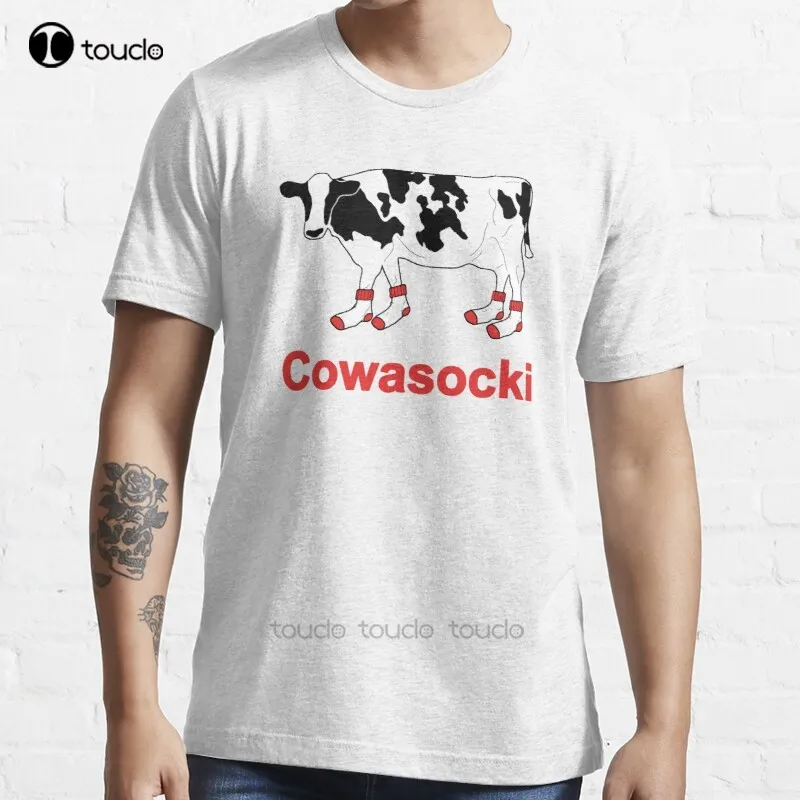 

New Milk Cow In Socks - Cowasocki Cow A Socky T-Shirt Cotton Men Tee Shirt Bike Shirts For Men Custom Aldult Teen Unisex