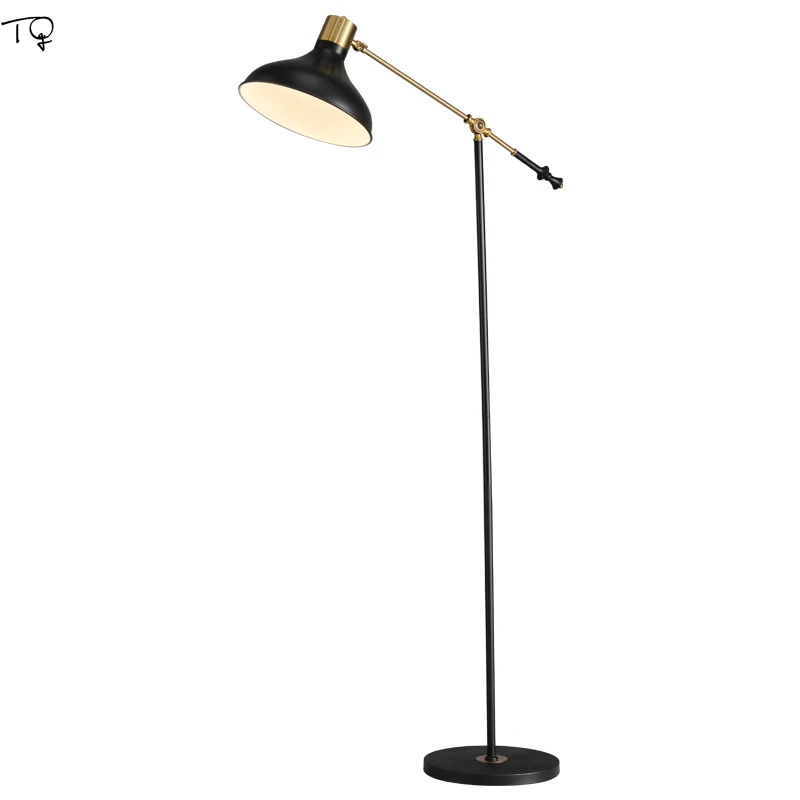 

Nordic Design Luxury Minimalist Fishing Floor Lamp LED E27 Black/Gold Vertical Table Lamp Living Room Sofa Study Bedroom Bedside