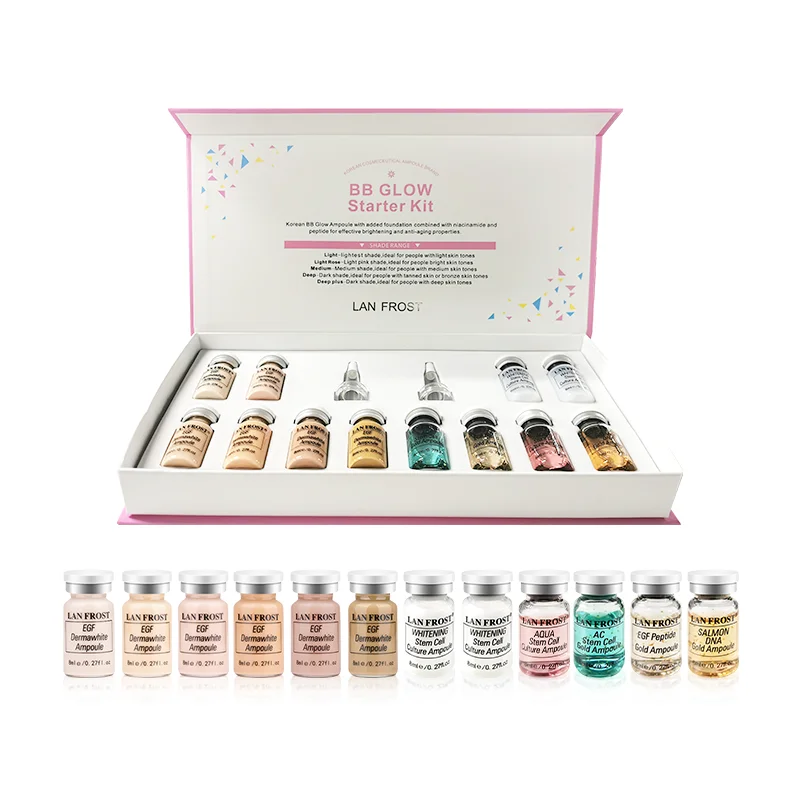 12pcs/Box 8ml BB Cream Glow Serum Ampoule Whitening Brightening Skin Repair Anti Acne Remove Wrinkles Face Skin Care Essence 3