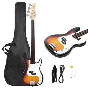 Sunset Fretless Basswood Right Handed Electric Bass Guitar