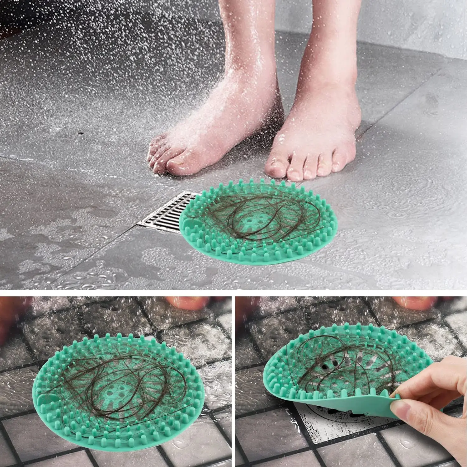 Shower Drain Catcher Floor Drain Filter Hair Drain Catcher Hair Drain Filter Floor Drain Hair Catcher Drain Hair Catcher Floor Drain Hair Filter 1Pcs Silicone Drain Strainer Shower Hair Catcher Hair Sewer Filter Floor Drain Strainer For Kitchen Bathroom Accessories