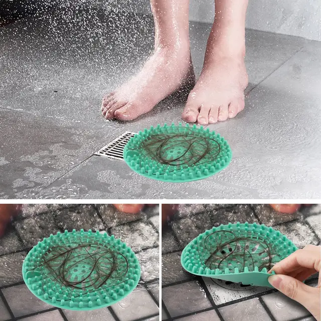 1 pz filtro di scarico in silicone doccia raccoglitore di capelli filtro fognario filtro di scarico a pavimento per cucina accessori per il bagno 5