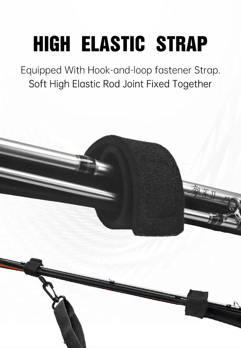Kingdom Spinning Angelruten 73 cm-152 cm Casting Rod Schutzseil Länge einstellbar für Schutzruten Kappe Pole Aufbewahrungstasche – Detail 5