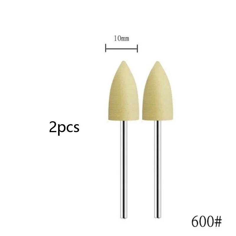 Silicone Rubber Manicure Grinding Head - 2 Pack for Burr and Dead Skin Removal