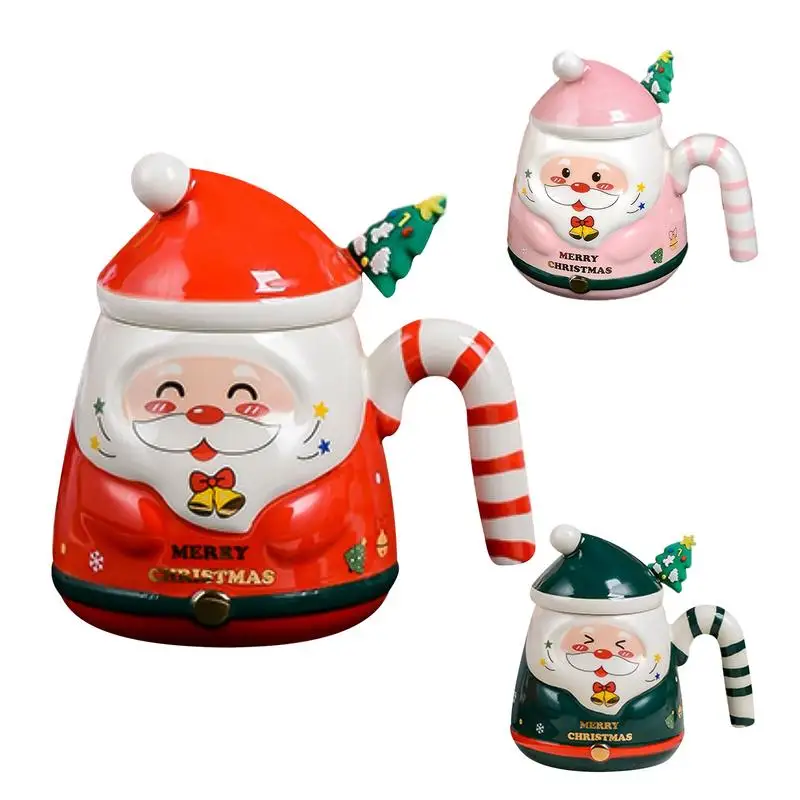 

Рождественские кружки с Санта Клаусом, керамические кофейные кружки, керамические чашки 500 мл, милые Мультяшные кружки ручной работы для чая и кофе, забавные подарки