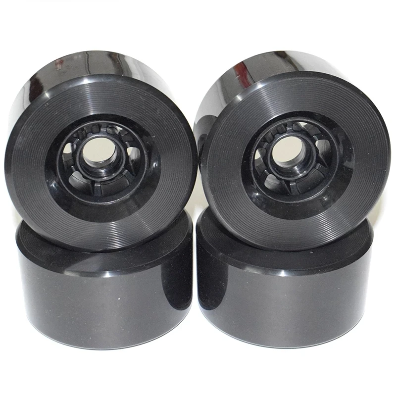 4pcsBigSoftPUwheels100X58mmBlackskateboardBigwheelsLongboard